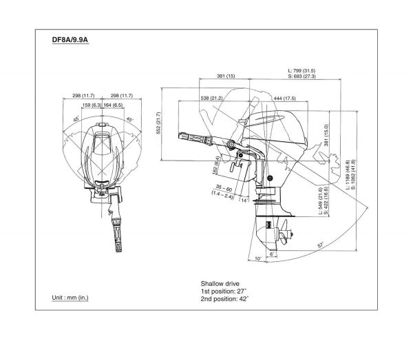 4х-тактный лодочный мотор SUZUKI DF9.9AS